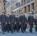 Sailors from USS John Basilone participate in New York City Veterans Day Parade