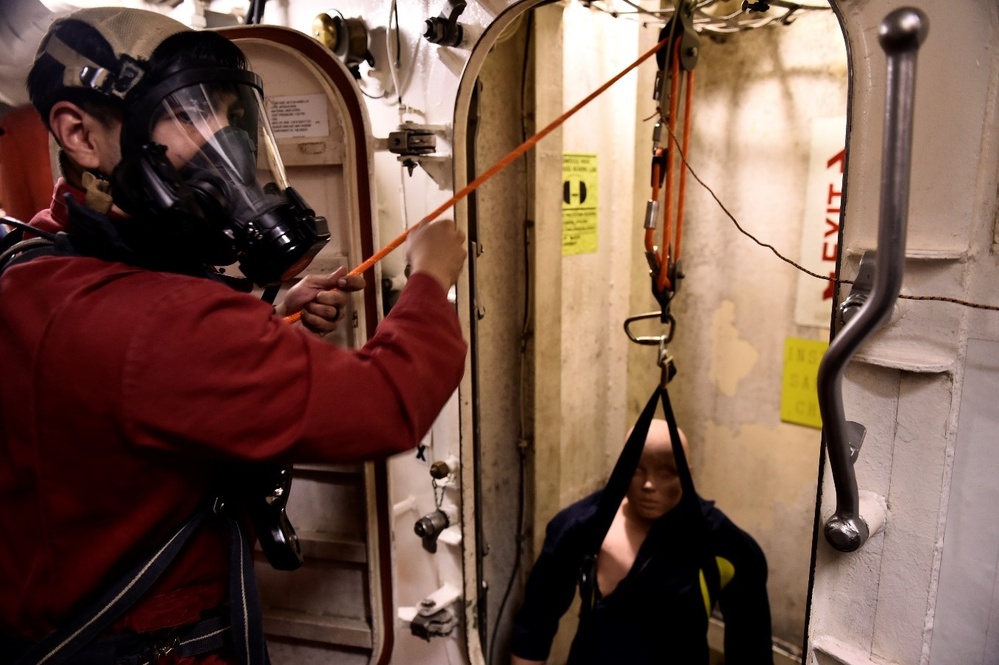 USS Winston S. Churchill conducts Damage Control Drills