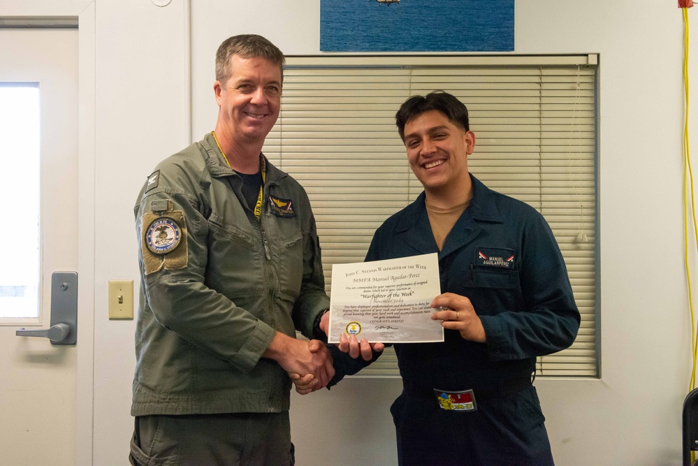 MMFA Muaneul Aguila-Perez Awarded Warfighter of the Week