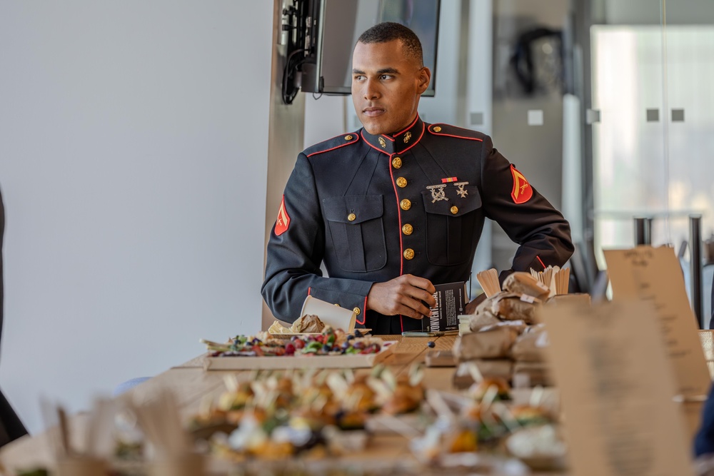 Sailors and Marines Attend Unconventional Screening with Host Naveed Jamali for Veterans Week