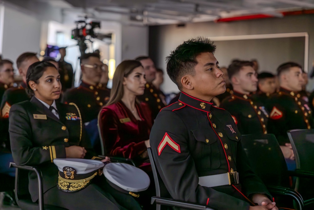 Sailors and Marines Attend Unconventional Screening with Host Naveed Jamali for Veterans Week