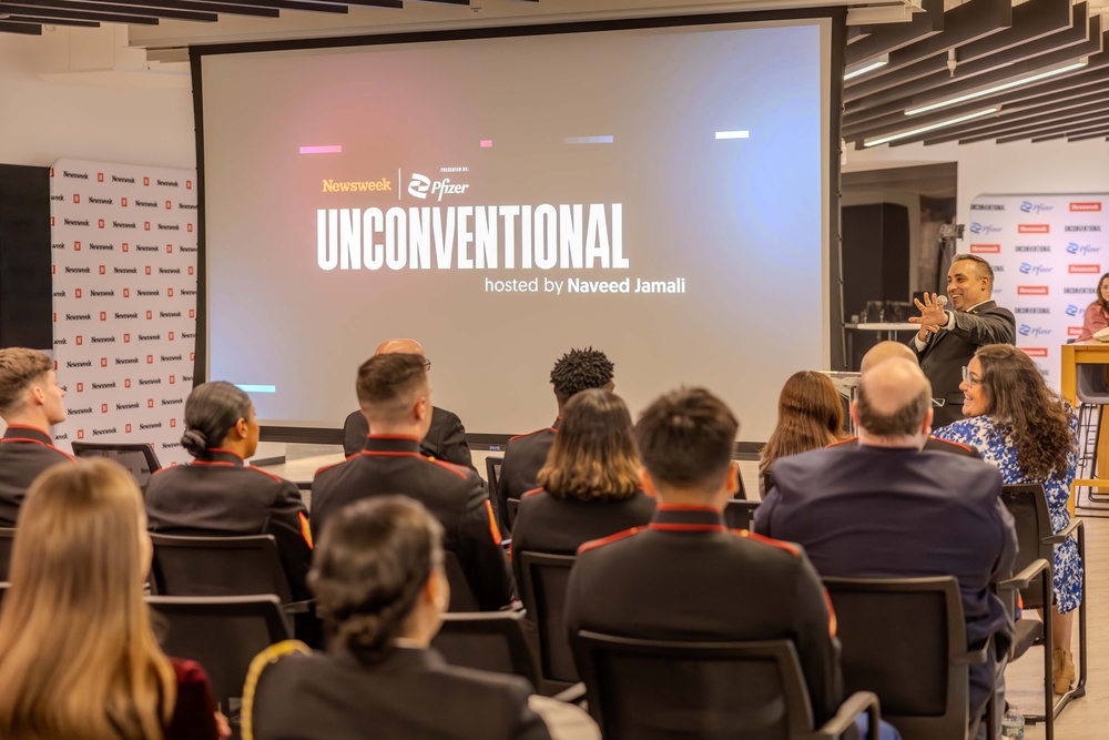 Sailors and Marines Attend Unconventional Screening with Host Naveed Jamali for Veterans Week