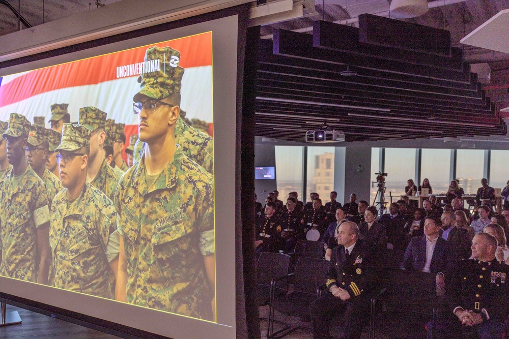Sailors and Marines Attend Unconventional Screening with Host Naveed Jamali for Veterans Week