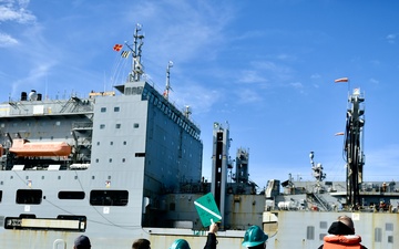 USS Winston S. Churchill Conducts a Replenishment At Sea