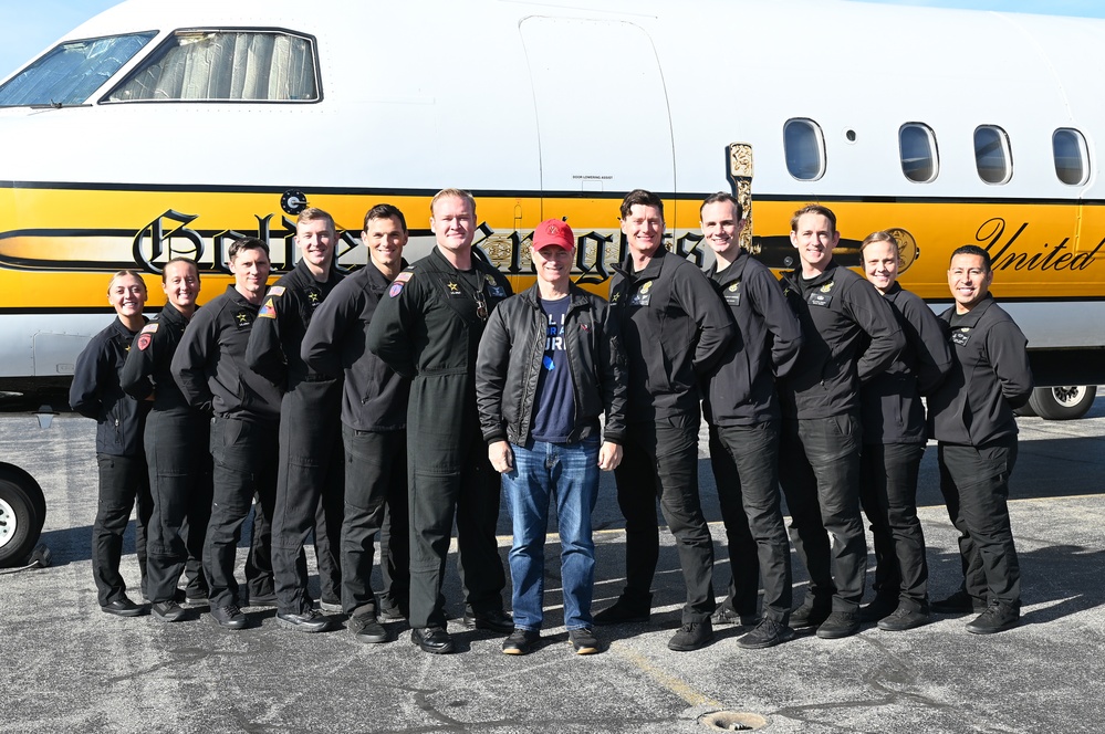 US Army Golden Knights jump into the Virginia Tech football game