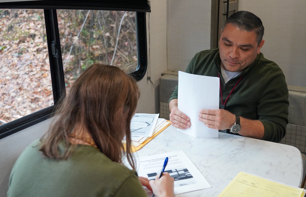 Disaster Survivor Receives FEMA Travel Trailer in North Carolina