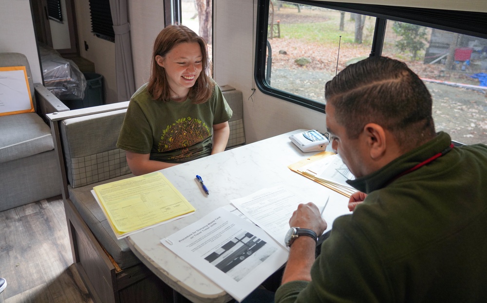 Disaster Survivor Receives FEMA Travel Trailer in North Carolina