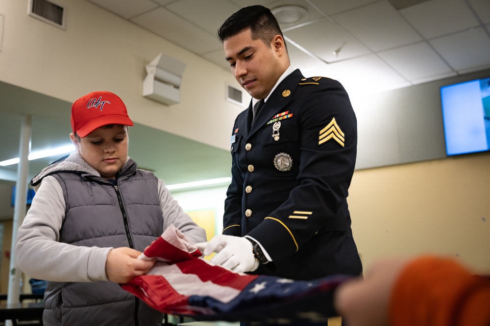 New Jersey National Guard Recruiters Teach Cub Scouts How to Fold The American Flag