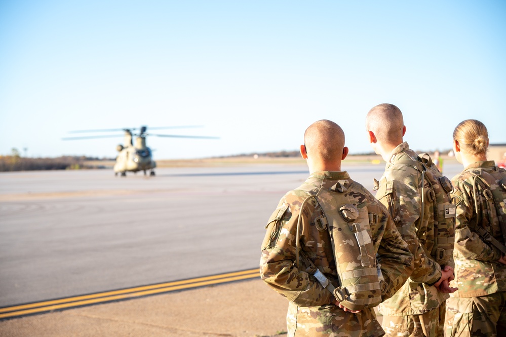 In-flight reenlistment ceremony