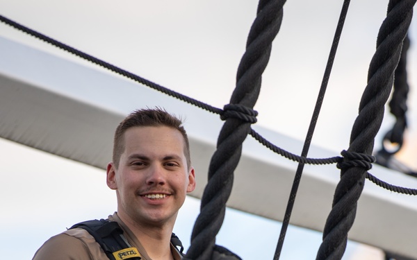 USS Constitution Conducts Climbing Operations