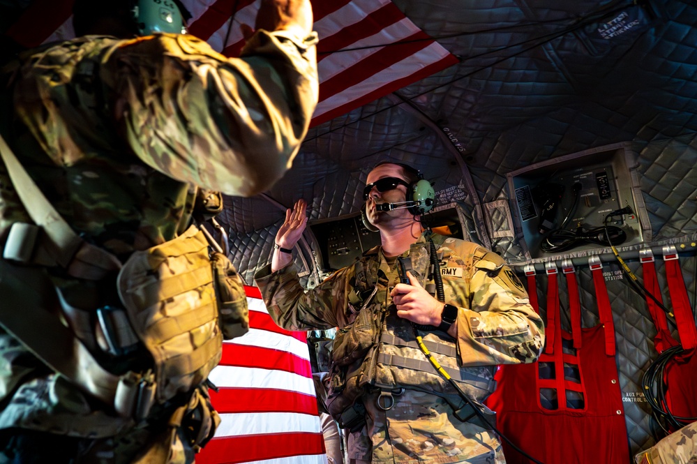 In-flight reenlistment ceremony