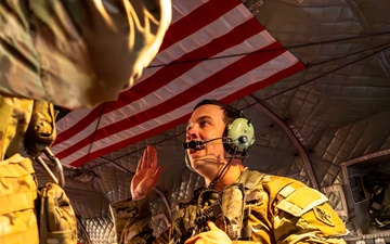 In-flight reenlistment ceremony