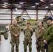 1st. Lt. Atwood Leads Military Members on a Tour of an Aircraft Hangar