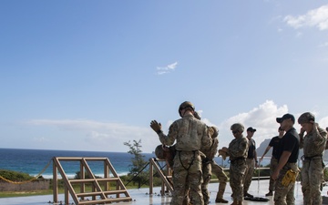 Belay On: U.S. Soldiers conduct tower rappelling operations at MCBH