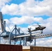 An AH-64D Apache Arrives at the Port of Philadelphia