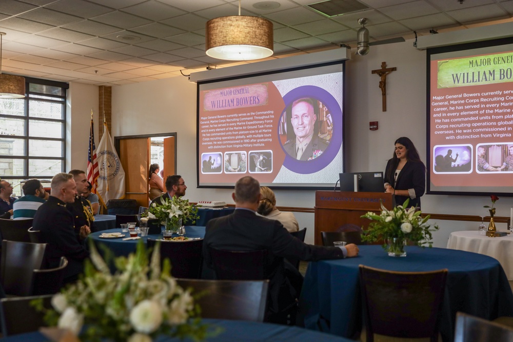 Maj. Gen. Bowers visits Marymount University for a Veterans Day luncheon