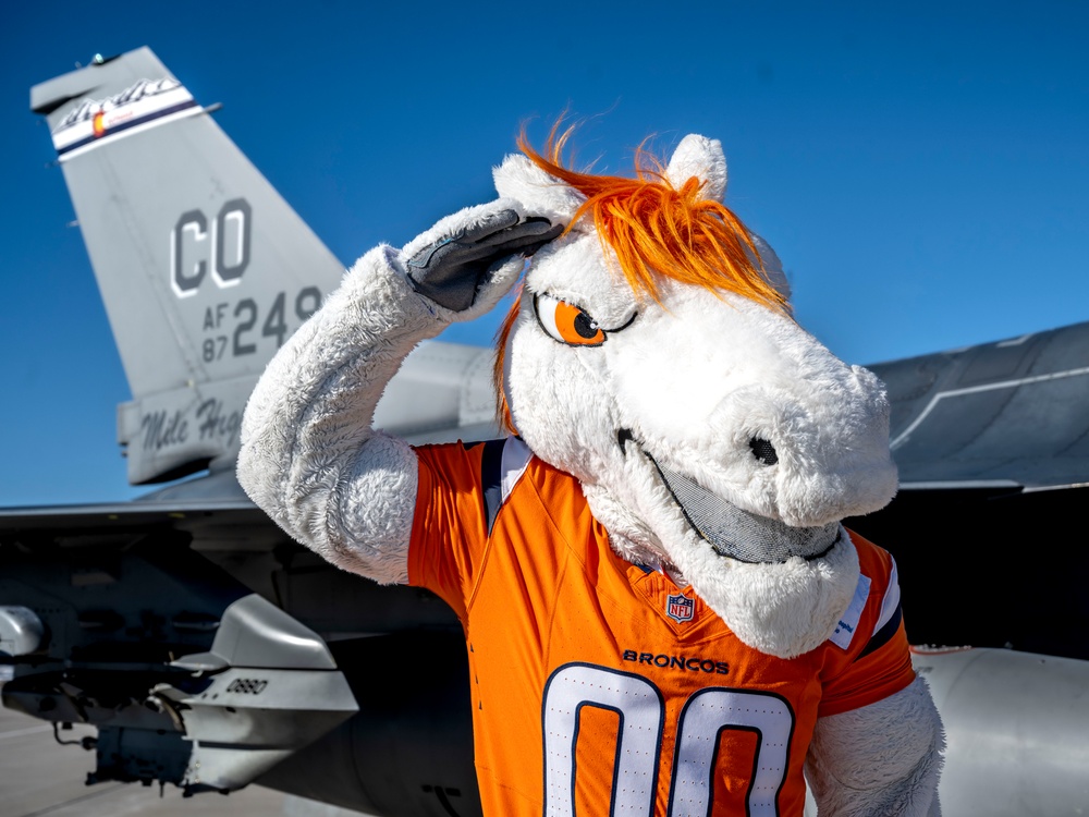 Denver Broncos visit 140th Wing