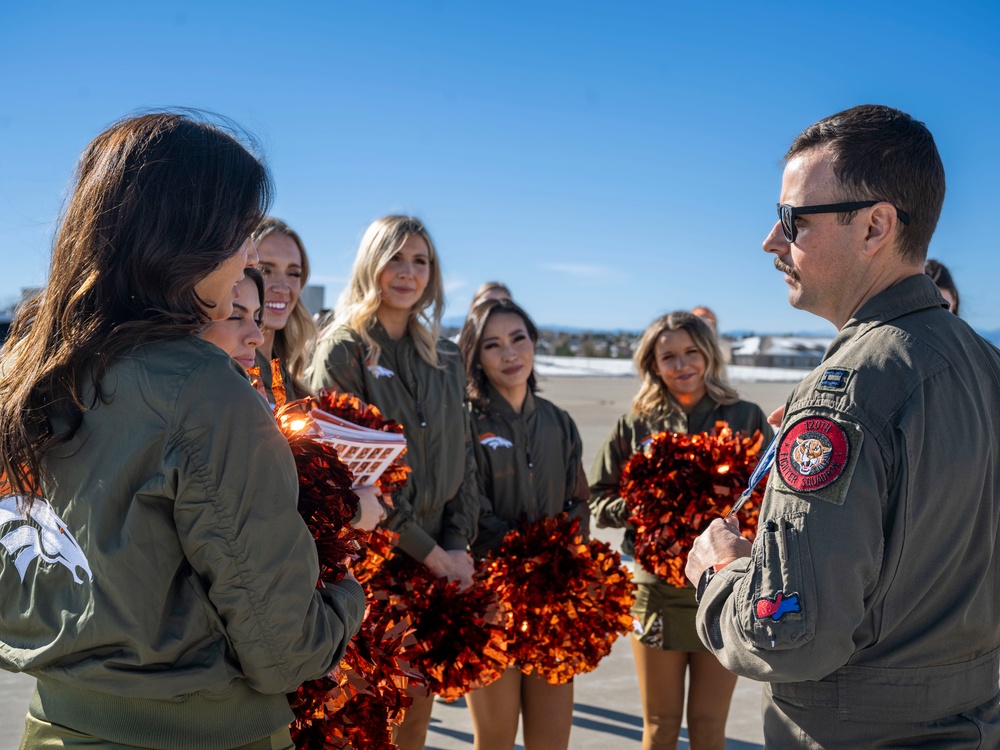 Denver Broncos visit 140th Wing