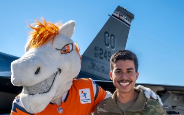 Denver Broncos visit 140th Wing