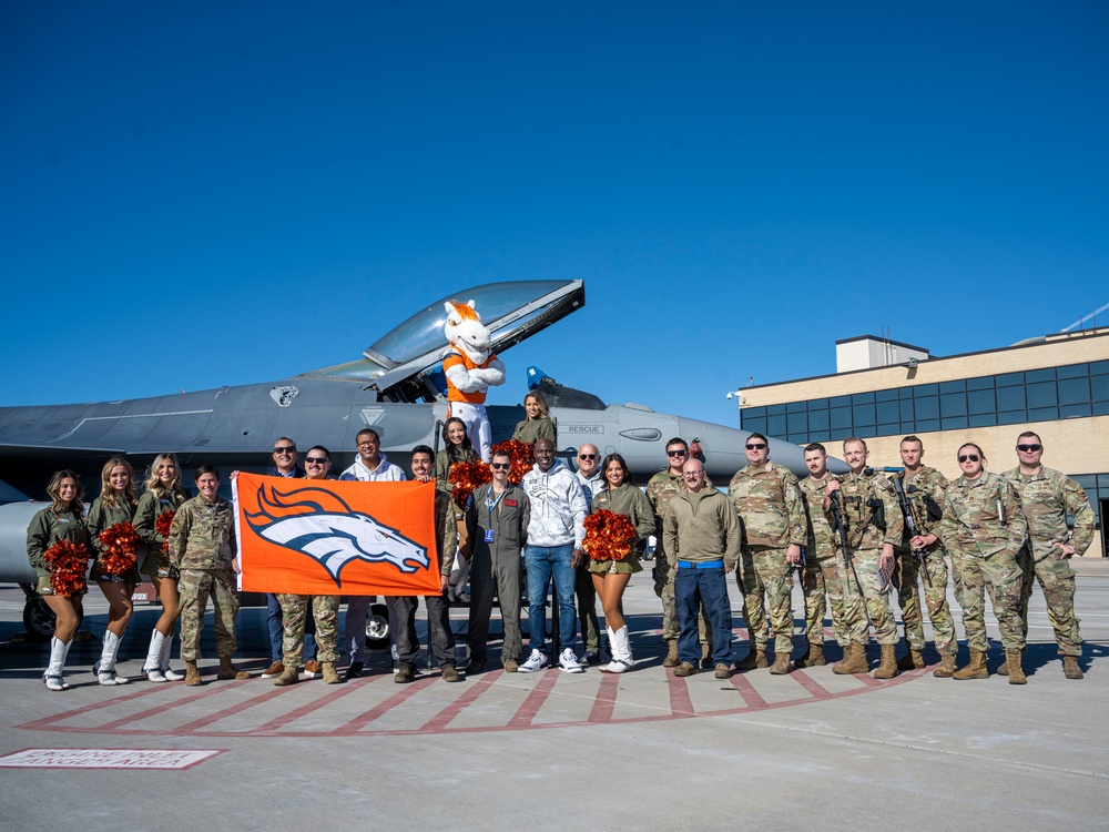 Denver Broncos visit 140th Wing