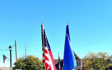 Airmen carry colors during Leavenworth Veterans Day Parade