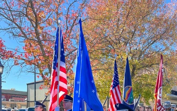 Airmen carry colors during Leavenworth Veterans Day Parade