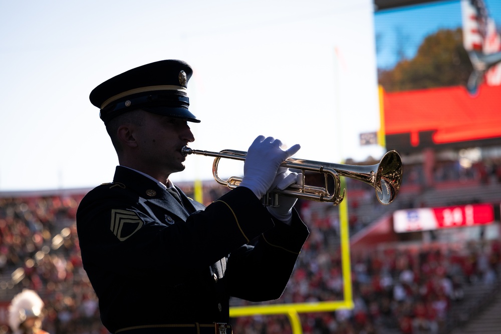 63rd Army Band Performs with Rutgers Marching band during Military Appreciation Football Game