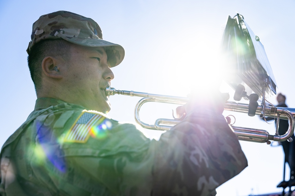 63rd Army Band Performs with Rutgers Marching band during Military Appreciation Football Game