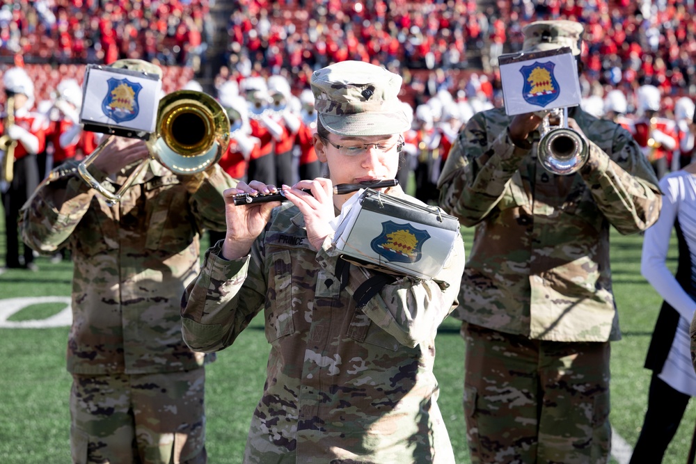 63rd Army Band Performs with Rutgers Marching band during Military Appreciation Football Game