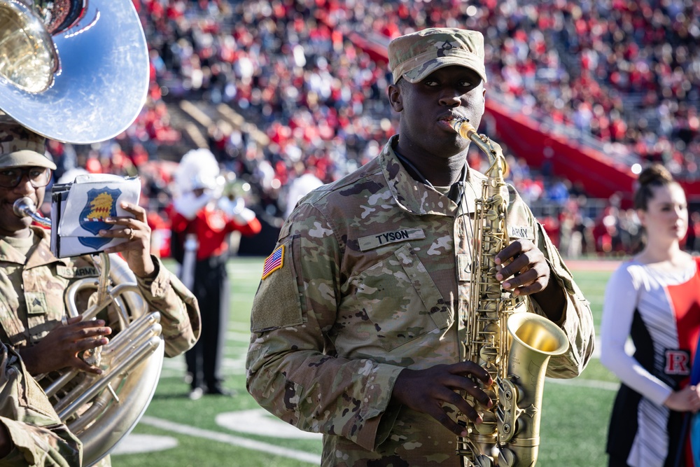 63rd Army Band Performs with Rutgers Marching band during Military Appreciation Football Game