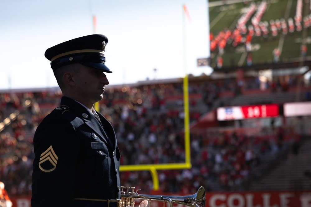 63rd Army Band Performs with Rutgers Marching band during Military Appreciation Football Game