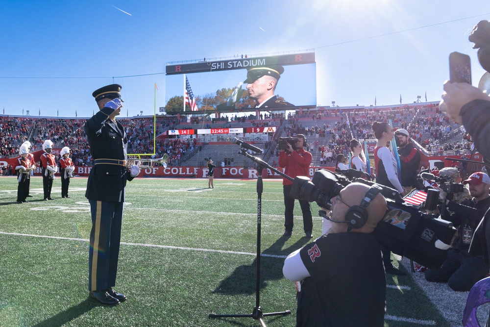 63rd Army Band Performs with Rutgers Marching band during Military Appreciation Football Game