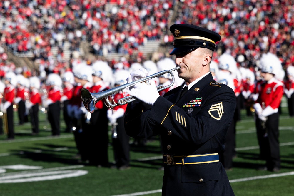 63rd Army Band Performs with Rutgers Marching band during Military Appreciation Football Game