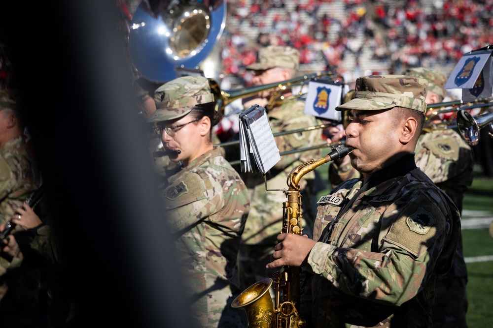 63rd Army Band Performs with Rutgers Marching band during Military Appreciation Football Game