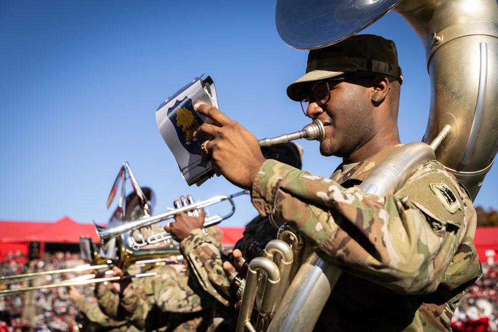 63rd Army Band Performs with Rutgers Marching band during Military Appreciation Football Game