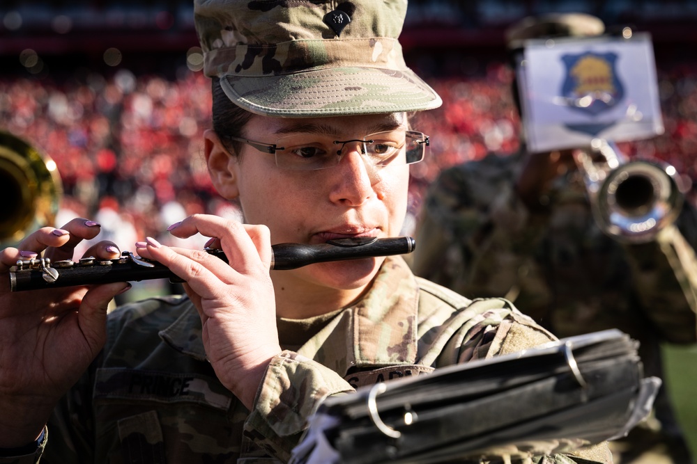 63rd Army Band Performs with Rutgers Marching band during Military Appreciation Football Game