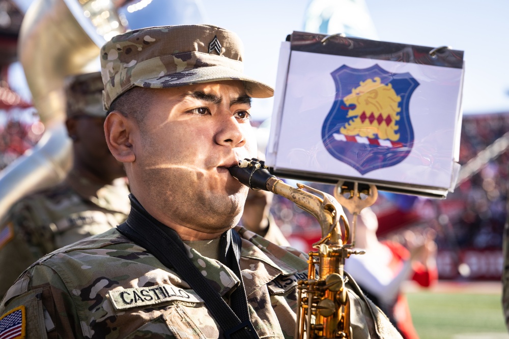 63rd Army Band Performs with Rutgers Marching band during Military Appreciation Football Game