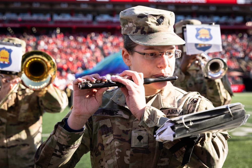 63rd Army Band Performs with Rutgers Marching band during Military Appreciation Football Game