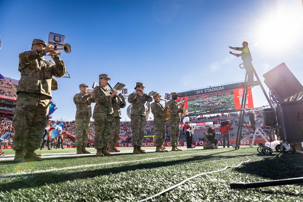 63rd Army Band Performs with Rutgers Marching band during Military Appreciation Football Game