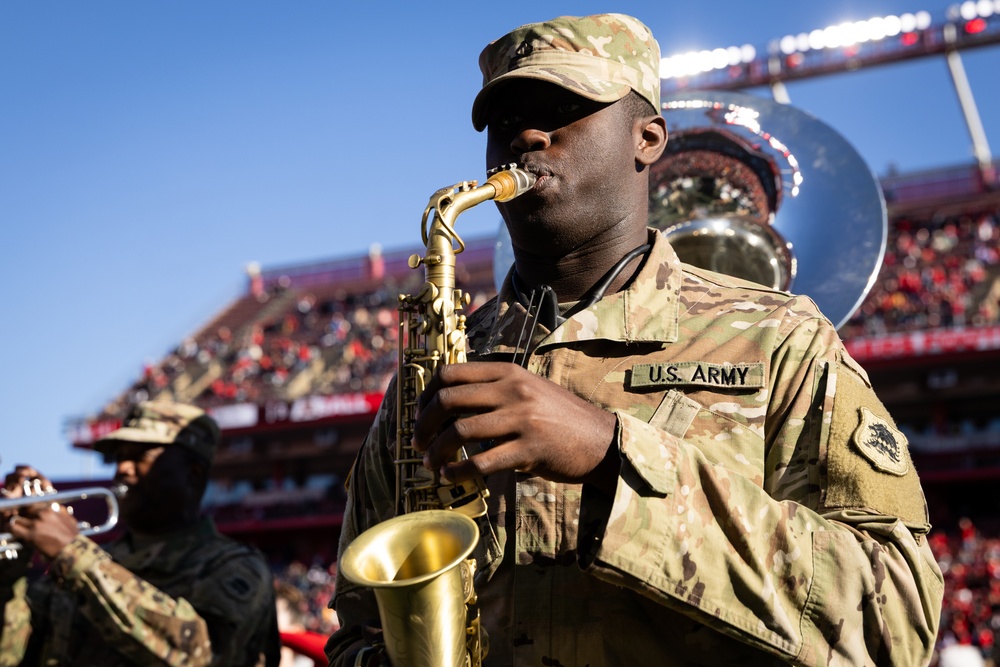 63rd Army Band Performs with Rutgers Marching band during Military Appreciation Football Game