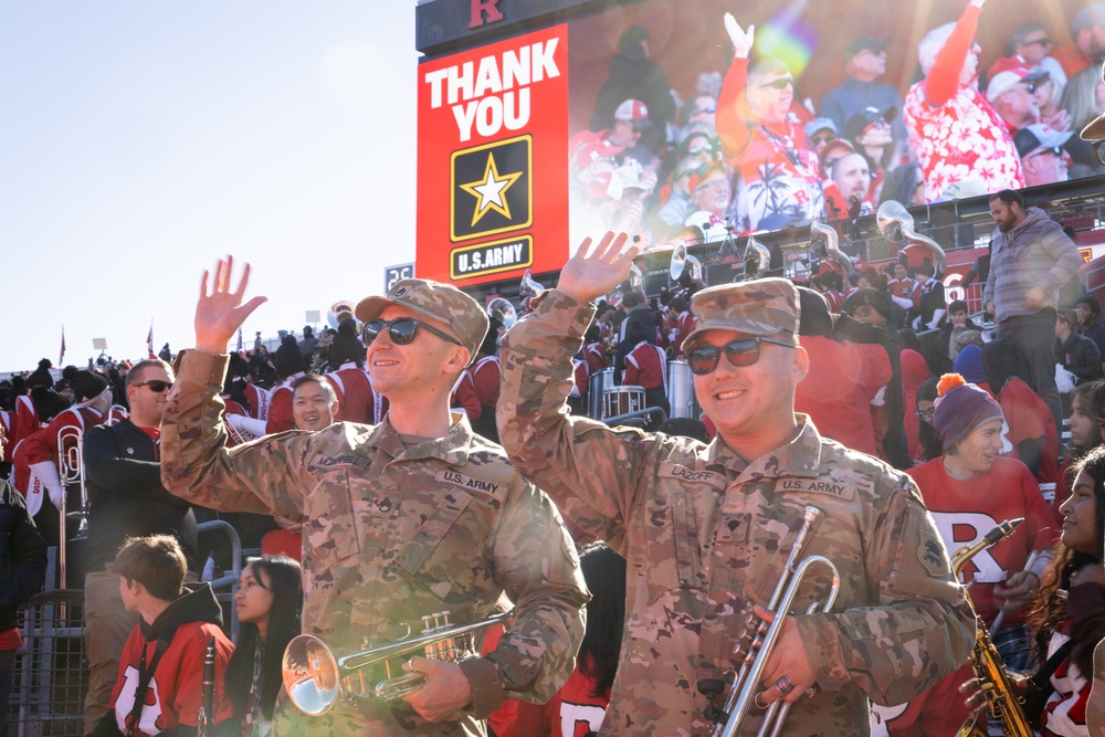 63rd Army Band Performs with Rutgers Marching band during Military Appreciation Football Game