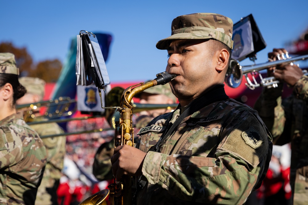 63rd Army Band Performs with Rutgers Marching band during Military Appreciation Football Game