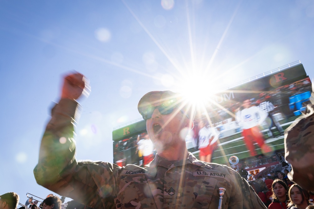 63rd Army Band Performs with Rutgers Marching band during Military Appreciation Football Game