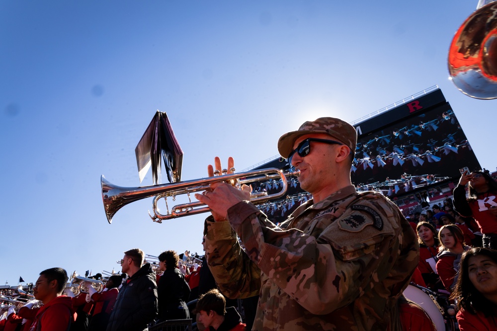 63rd Army Band Performs with Rutgers Marching band during Military Appreciation Football Game