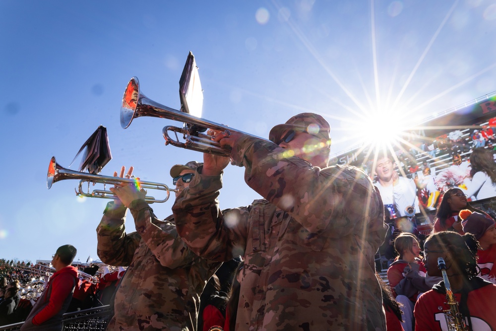 63rd Army Band Performs with Rutgers Marching band during Military Appreciation Football Game