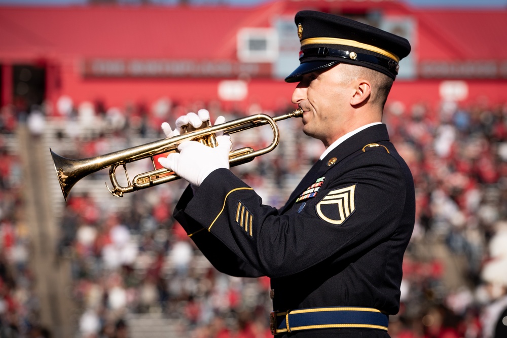 63rd Army Band Performs with Rutgers Marching band during Military Appreciation Football Game