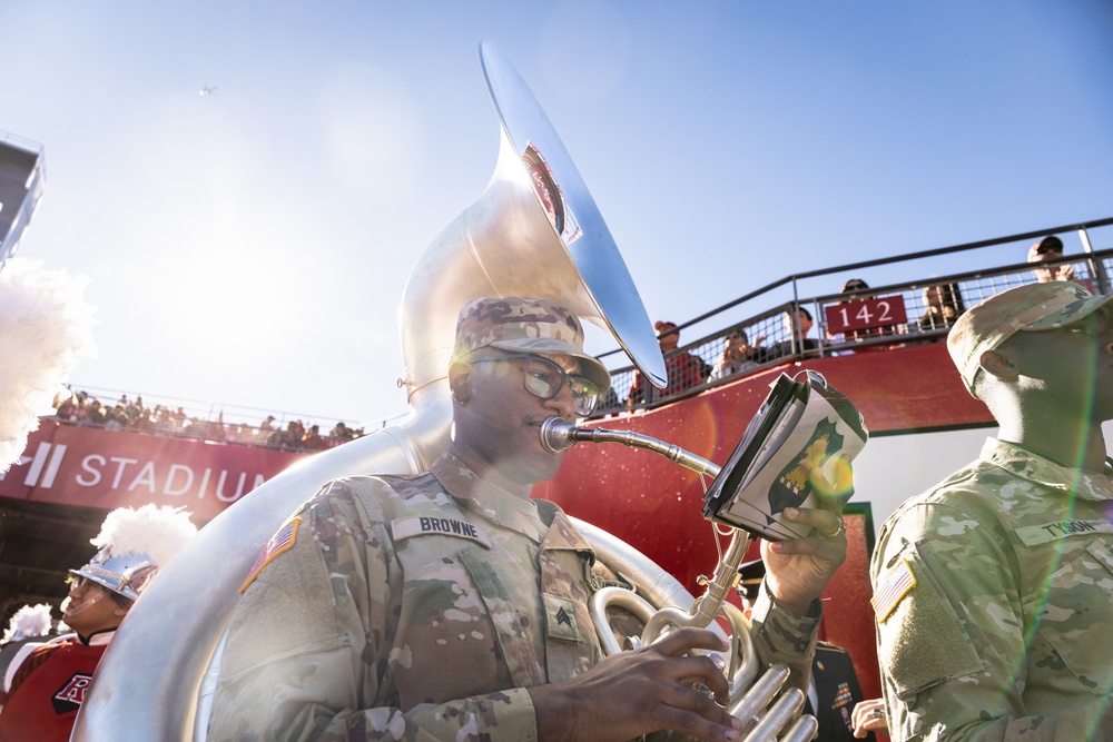 63rd Army Band Performs with Rutgers Marching band during Military Appreciation Football Game