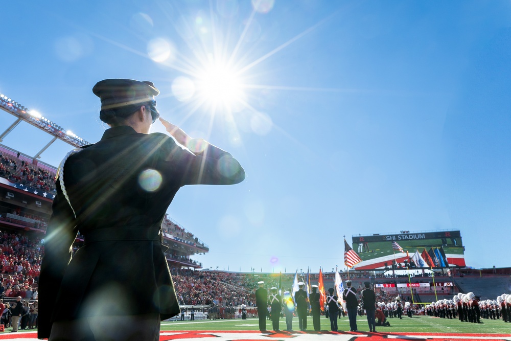 Rutgers Military Appreciation Game Flag Detail