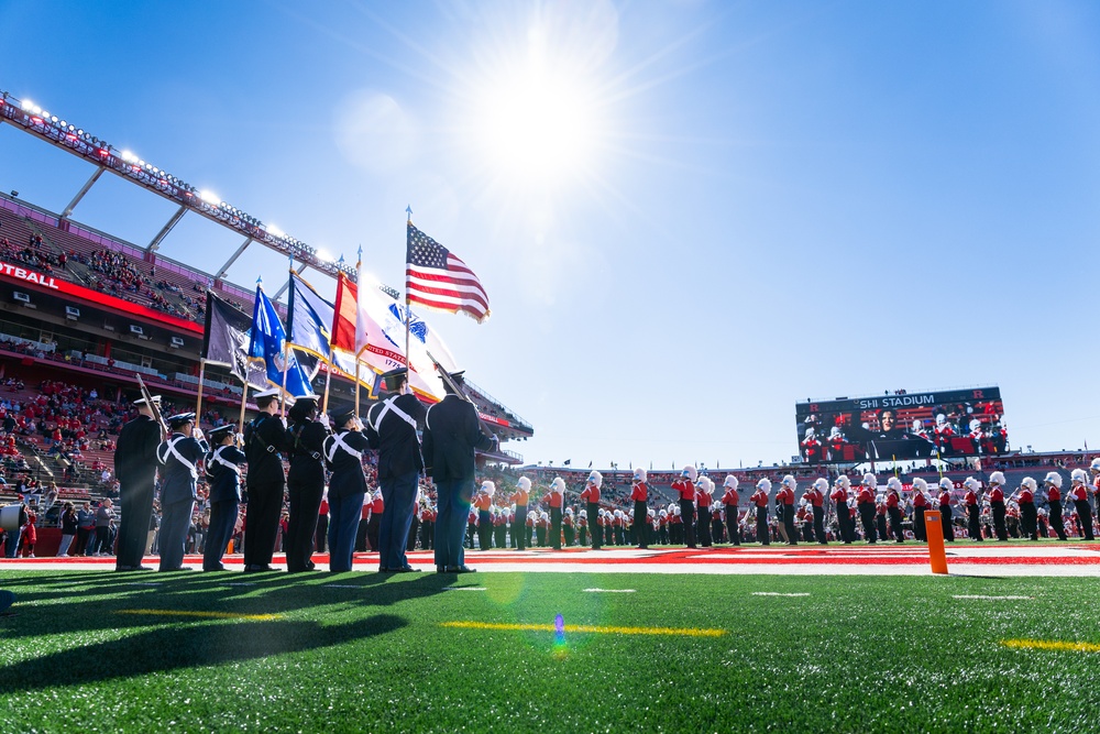 Rutgers Military Appreciation Game Flag Detail