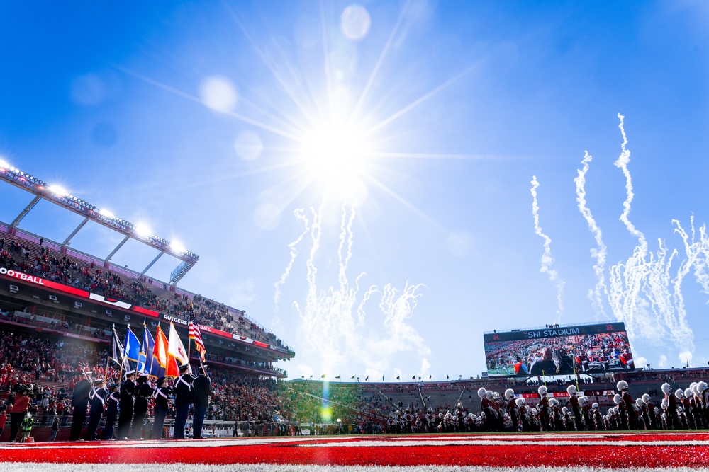 Rutgers Military Appreciation Game Flag Detail